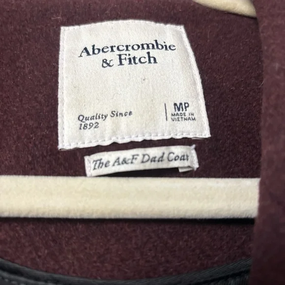 Abercrombie & Fitch Dark Burgundy Trench Coat - Picture 2 of 2